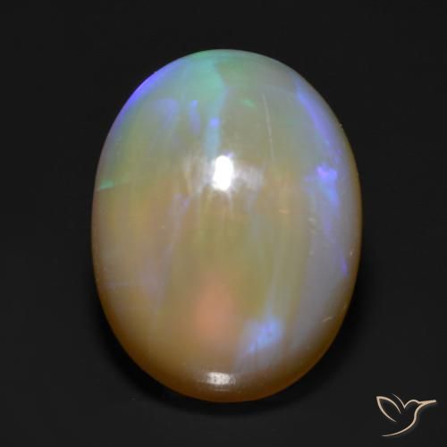 1.38ct Naturel Multicolore Opale, ovale, Transparent