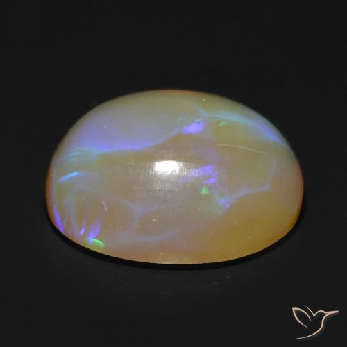 Opale Multicolore naturelle ovale, 1.38 ct, Transparent