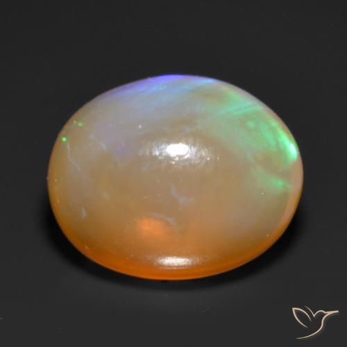 Opale Multicolore naturelle ovale, 1.36 ct, Translucide