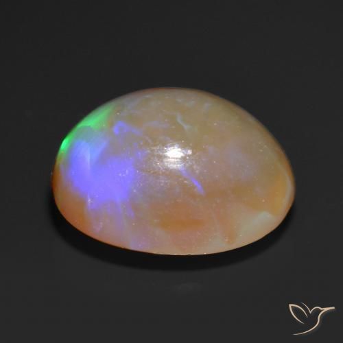 Opale Multicolore naturelle ovale, 1.36 ct, Translucide