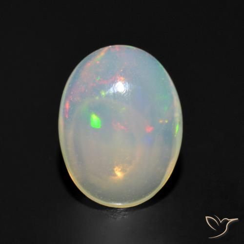 0.97ct Naturel Multicolore Opale, ovale, Transparent
