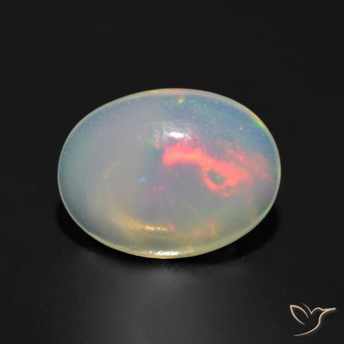 Opale Multicolore naturelle ovale, 0.97 ct, Transparent