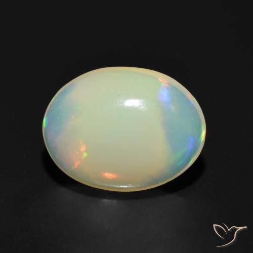 Opale Multicolore naturelle ovale, 1.07 ct, Transparent