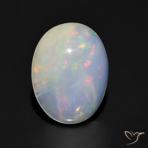 1.14ct Naturel Multicolore Opale, ovale, Transparent