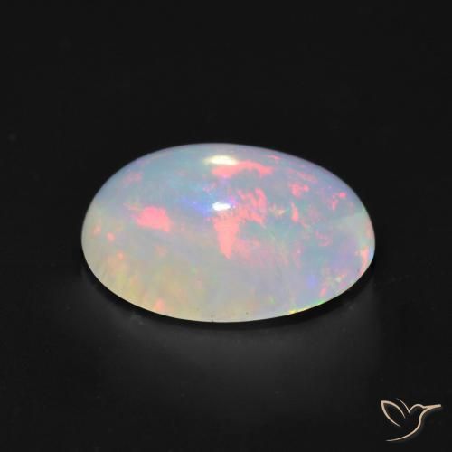 Opale Multicolore naturelle ovale, 1.14 ct, Transparent
