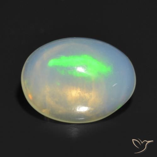 Opale Multicolore naturelle ovale, 1.24 ct, Transparent