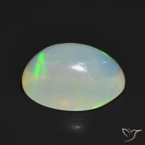 Opale Multicolore naturelle ovale, 1.24 ct, Transparent