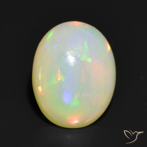 1.08ct Naturel Multicolore Opale, ovale, Translucide