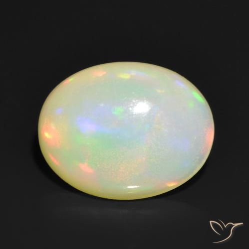 Opale Multicolore naturelle ovale, 1.08 ct, Translucide