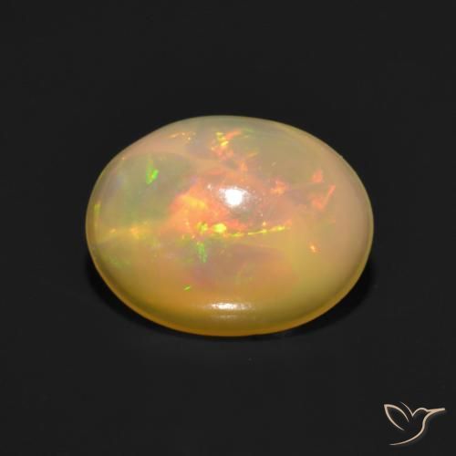 Opale Multicolore naturelle ovale, 1.00 ct, Translucide