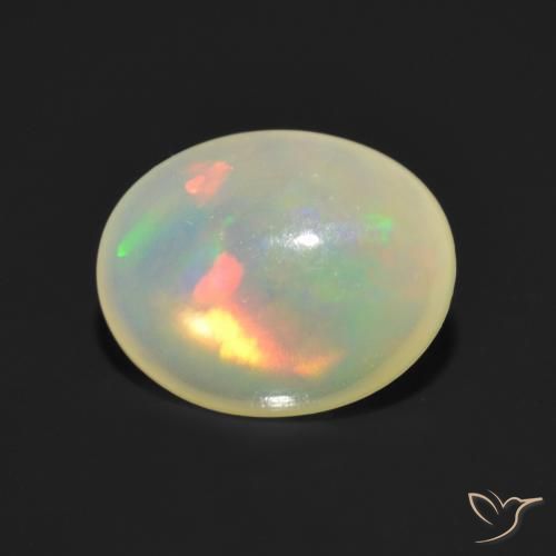 Opale Multicolore naturelle ovale, 1.16 ct, Transparent
