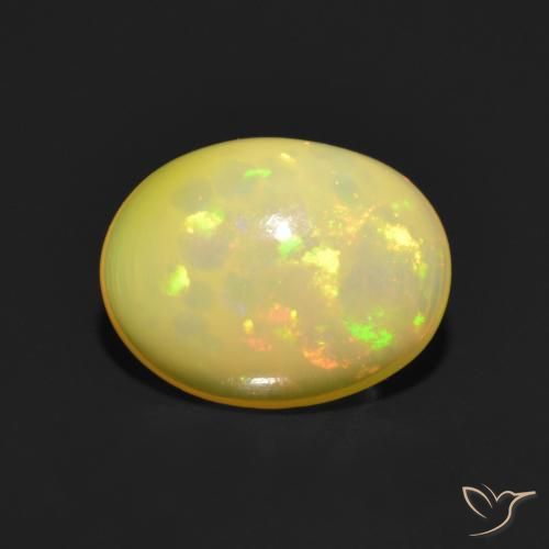 Opale Multicolore naturelle ovale, 1.15 ct, Transparent