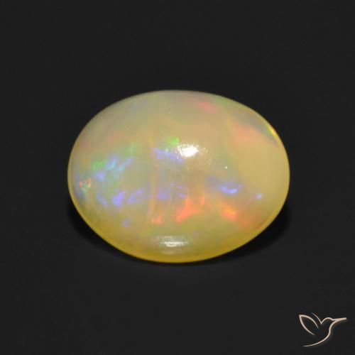 Opale Multicolore naturelle ovale, 1.20 ct, Translucide