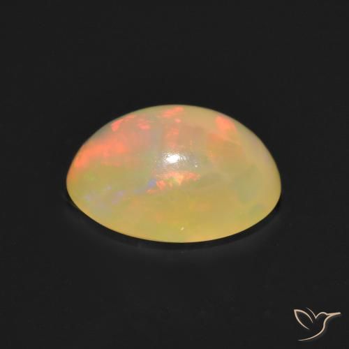 Opale Multicolore naturelle ovale, 1.20 ct, Translucide