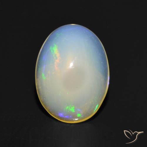 1.05ct Naturel Multicolore Opale, ovale, Transparent, Photo A