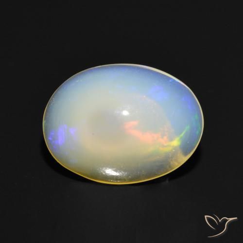 Opale Multicolore naturelle ovale, 1.05 ct, Transparent