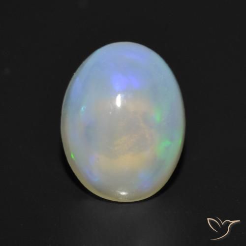 1.12ct Naturel Multicolore Opale, ovale, Transparent