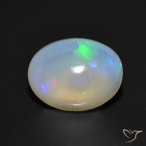 Opale Multicolore naturelle ovale, 1.12 ct, Transparent