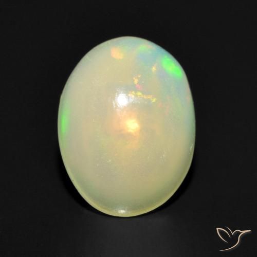 0.95ct Naturel Multicolore Opale, ovale, Transparent