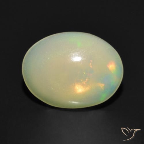 Opale Multicolore naturelle ovale, 0.95 ct, Transparent