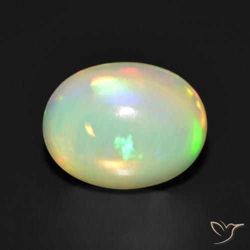 Opale Multicolore naturelle ovale, 1.42 ct, Transparent