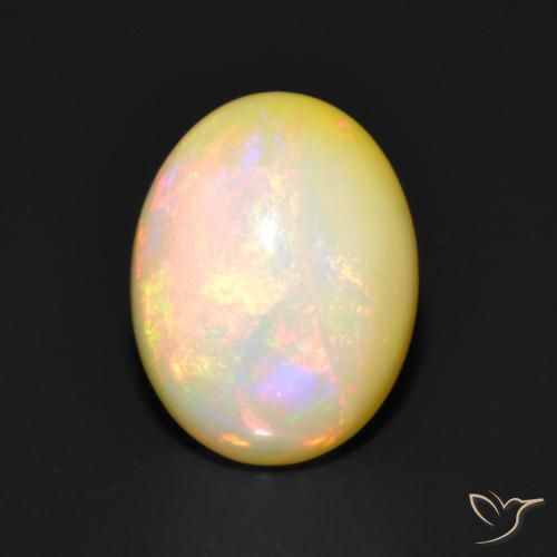 1.77ct Naturel Multicolore Opale, ovale, Translucide, Photo A