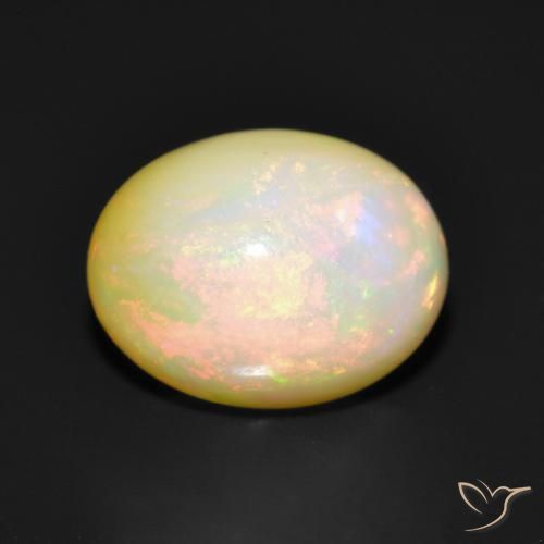 Opale Multicolore naturelle ovale, 1.77 ct, Translucide
