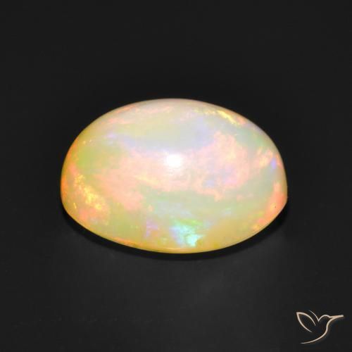 Opale Multicolore naturelle ovale, 1.77 ct, Translucide