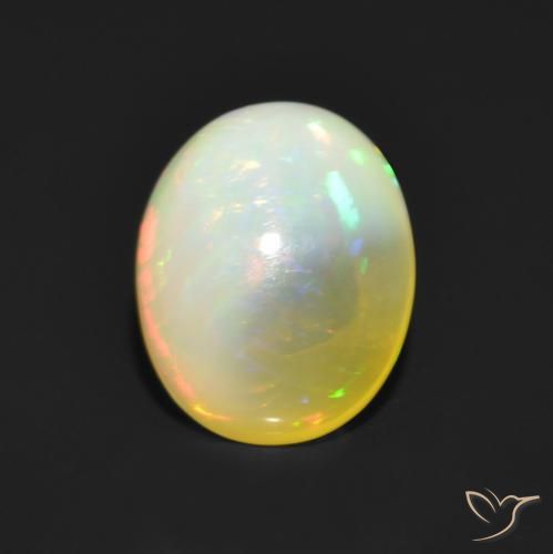 1.17ct Naturel Multicolore Opale, ovale, Translucide