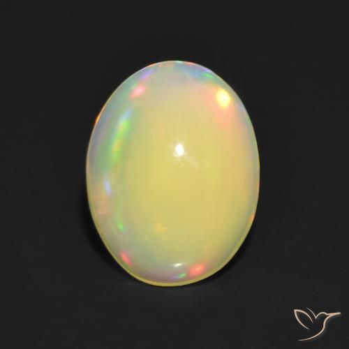 1.24ct Naturel Multicolore Opale, ovale, Translucide
