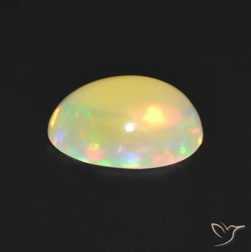 Opale Multicolore naturelle ovale, 1.24 ct, Translucide