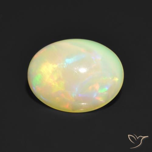 Opale Multicolore naturelle ovale, 1.04 ct, Translucide