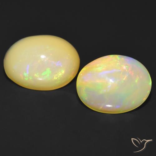 2.50ctw Naturel Multicolore Opale, ovale, Translucide