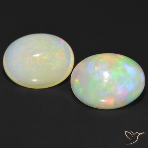 2.70ctw Naturel Multicolore Opale, ovale, Translucide