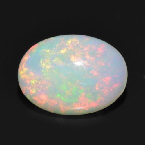 Opale Multicolore naturelle Coupe ovale, 0,83 ct, Transparent