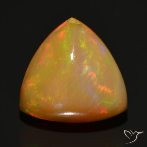 4.38ct Naturel Multicolore Opale, Trillion, Translucide