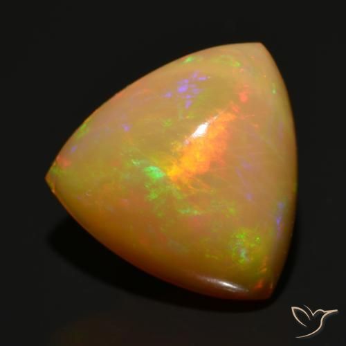Opale Multicolore naturelle Trillion, 4.38 ct, Translucide