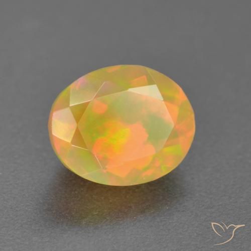Opale Multicolore naturelle ovale, 1.32 ct, Translucide