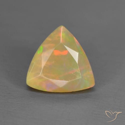 0.91ct Naturel Multicolore Opale, Trillion, Translucide, Photo A