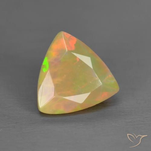 Opale Multicolore naturelle Trillion, 0.91 ct, Translucide