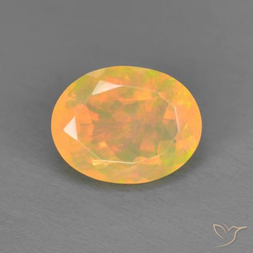 1.43ct Naturel Multicolore Opale, ovale, Translucide, Photo A
