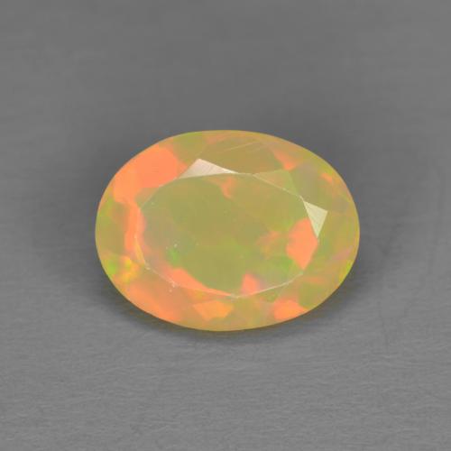 Opale Multicolore naturelle Coupe ovale, 1.25 ct, Translucide