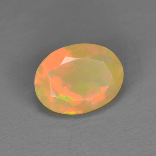 Opale Multicolore naturelle Coupe ovale, 1.25 ct, Translucide