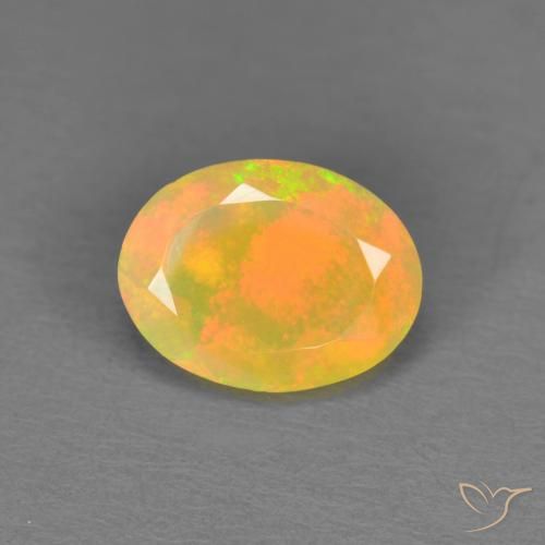 0.84ct Naturel Multicolore Opale, ovale, Translucide, Photo A