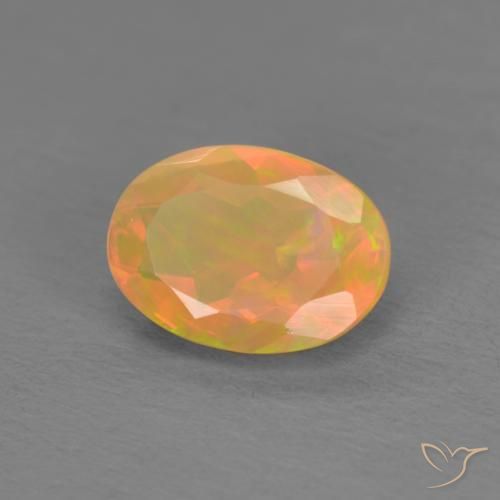 Opale Multicolore naturelle ovale, 0.74 ct, Translucide