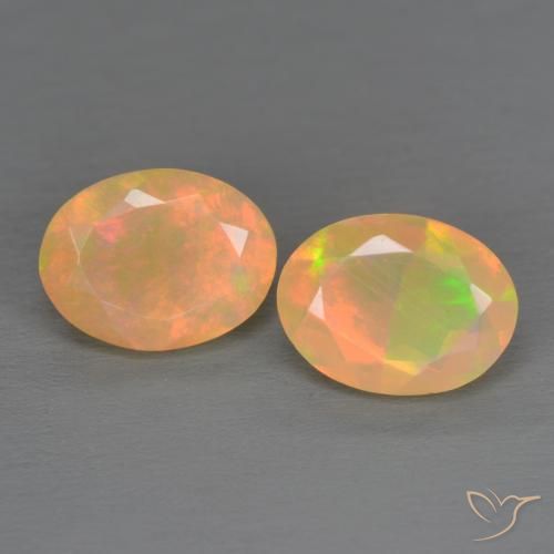 1.63ctw Naturel Multicolore Opale, ovale, Translucide