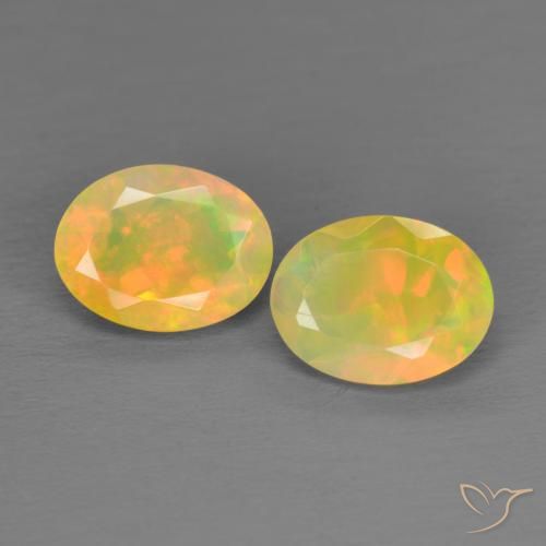 1.55ctw Naturel Multicolore Opale, ovale, Translucide