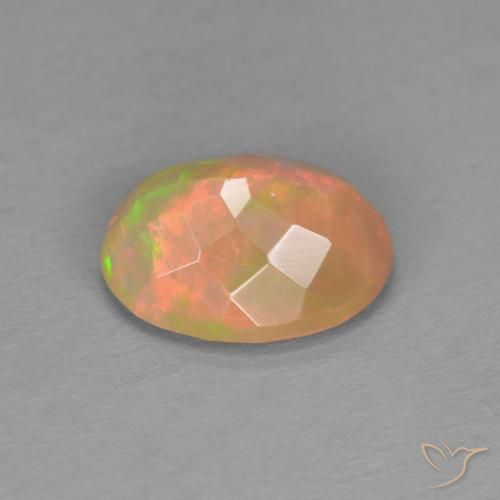 Opale Multicolore naturelle ovale, 1.24 ct, Translucide