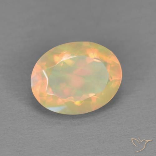 Opale Multicolore naturelle ovale, 1.22 ct, Translucide
