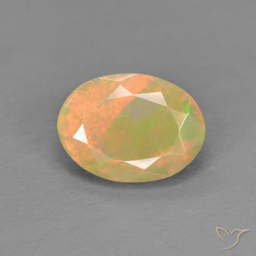 0.82ct Naturel Multicolore Opale, ovale, Translucide